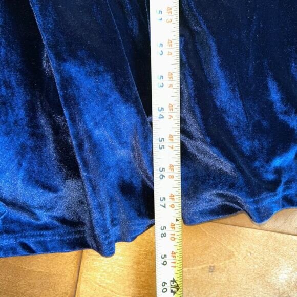 BALTIC BORN Sz small Navy Blue Esmeralda Velvet Wrap Maxi Dress EUC - Picture 10 of 10